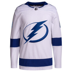 Alternative view of Custom Tampa Bay Lightning White Away Primegreen Jersey - All Stitched