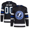 Custom Tampa Bay Lightning Black Alternate Primegreen Jersey - All Stitched