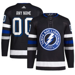 Custom Tampa Bay Lightning Black Alternate Primegreen Jersey - All Stitched