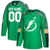 Custom Tampa Bay Lightning Green St. Patrick's Day Primegreen Jersey - All Stitched
