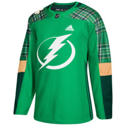 Alternative view of Custom Tampa Bay Lightning Green St. Patrick's Day Primegreen Jersey - All Stitched