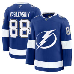 Andrei Vasilevski Tampa Bay Lightning Royal Home Premium Jersey - All Stitched