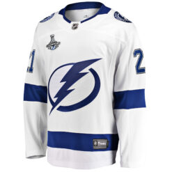 Alternative view of Brayden Point Tampa Bay Lightning White Away Jersey - All Stitched