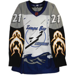 Alternative view of Brayden Point Tampa Bay Lightning White Reverse Retro 2.0 Primegreen Jersey - All Stitched