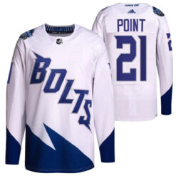 Brayden Point Tampa Bay Lightning White 2022 Stadium Series Jersey - All Stitched