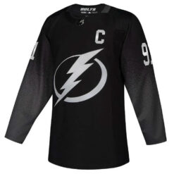 Alternative view of Steven Stamkos Tampa Bay Lightning Black Alternate Primegreen Jersey - All Stitched