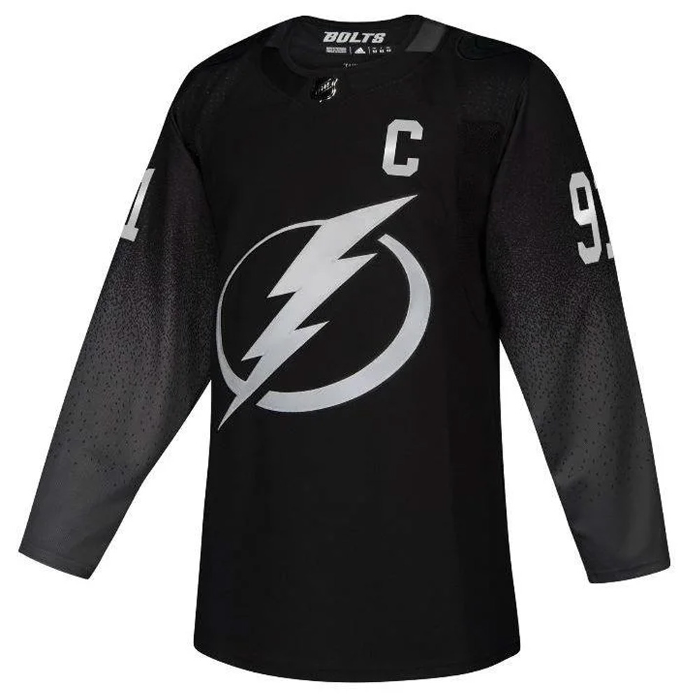 Steven Stamkos Tampa Bay Lightning Black Alternate Primegreen Jersey - All Stitched - Image 2