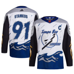 Steven Stamkos Tampa Bay Lightning White Reverse Retro 2.0 Primegreen Jersey - All Stitched