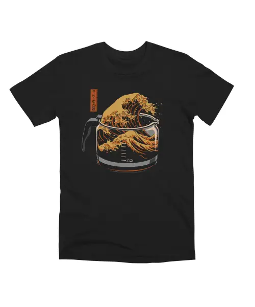 The Great Wave of Coffee Unisex Premium T-Shirt