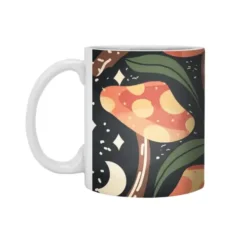 Funky Celestial Mushrooms White 11Oz Ceramic Mug