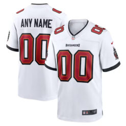 Custom Tampa Bay Buccaneers White Away Game Jersey - All Stitched