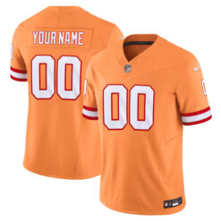 Custom Tampa Bay Buccaneers Creamsicle Throwback Vapor F.U.S.E Limited Jersey - All Stitched