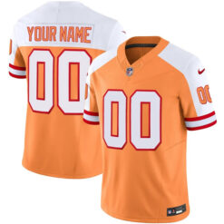 Custom Tampa Bay Buccaneers Orange Throwback Jersey - All Stitched