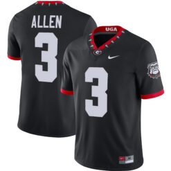 CJ Allen Georgia Bulldogs Football Black 1980 Throwback Jersey - All Stitched