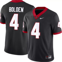KJ Bolden Georgia Bulldogs Football Black Alternate Game Jersey - All Stitched