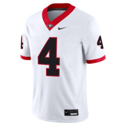 Alternative view of KJ Bolden Georgia Bulldogs Football White Away Jersey - All Stitched