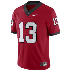 Alternative view of Mykel Williams Georgia Bulldogs Football Red Home Jersey - All Stitched