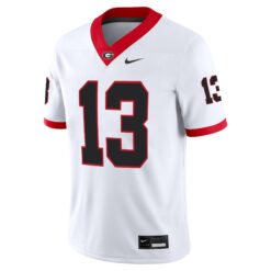 Alternative view of Mykel Williams Georgia Bulldogs Football White Away Jersey - All Stitched