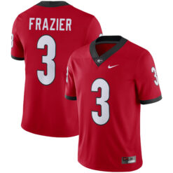 Nate Frazier Georgia Bulldogs Football Red Home Game Jersey - All Stitched