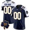 Custom Notre Dame Fighting Irish Football Alternate Navy Jersey - All Stitched