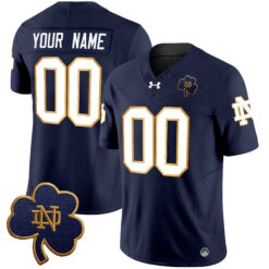 Custom Notre Dame Fighting Irish Football Navy Vapor F.U.S.E Limited Jersey - All Stitched