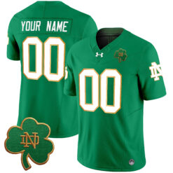 Custom Notre Dame Fighting Irish Football Green Vapor F.U.S.E Limited Jersey - All Stitched