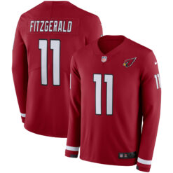 Larry Fitzgerald Arizona Cardinals Cardinal Therma Long Sleeve Jersey - All Stitched