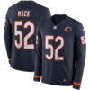Khalil Mack Chicago Bears Navy Therma Long Sleeve Jersey - All Stitched