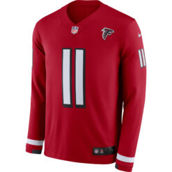 Alternative view of Julio Jones Atlanta Falcons Red Therma Long Sleeve Jersey - All Stitched