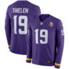 Adam Thielen Minnesota Vikings Purple Therma Long Sleeve Jersey - All Stitched