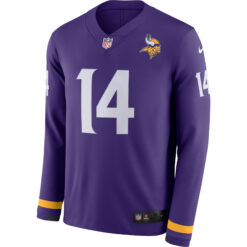 Alternative view of Stefon Diggs Minnesota Vikings Purple Therma Long Sleeve Jersey - All Stitched