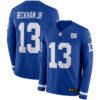Odell Beckham Jr New York Giants Royal Therma Long Sleeve Jersey - All Stitched