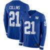 Landon Collins New York Giants Royal Therma Long Sleeve Jersey - All Stitched