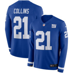 Landon Collins New York Giants Royal Therma Long Sleeve Jersey - All Stitched