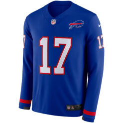 Alternative view of Josh Allen Buffalo Bills Royal Therma Long Sleeve Jersey - All Stitched