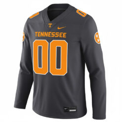 Alternative view of Custom Tennessee Volunteers Football Smokey Grey Tennessee State Therma Long Sleeve Jersey - All Stitched