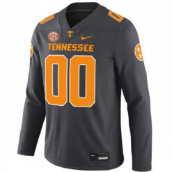 Alternative view of Custom Tennessee Volunteers Football Smokey Grey Tennessee State Therma Long Sleeve Jersey w/ SEC Patch - All Stitched