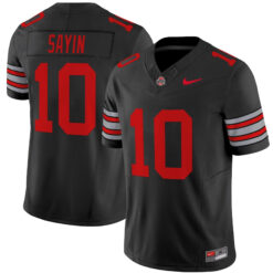 Julian Sayin Ohio State Buckeyes Football Black Heritage Stripe Vapor F.U.S.E Limited Jersey - All Stitched