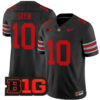 Julian Sayin Ohio State Buckeyes Football Black Heritage Stripe Vapor F.U.S.E Limited Jersey w/ B1G Patch - All Stitched