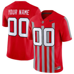Custom Ohio State Buckeyes Football Scarlet Throwback Vapor F.U.S.E Limited Jersey - All Stitched