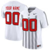 Custom Ohio State Buckeyes Football White Throwback Vapor F.U.S.E Limited Jersey - All Stitched