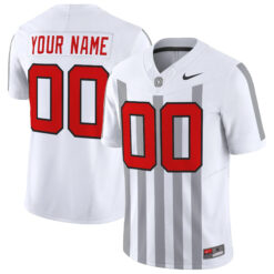 Custom Ohio State Buckeyes Football White Throwback Vapor F.U.S.E Limited Jersey - All Stitched