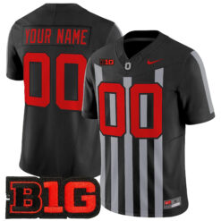 Custom Ohio State Buckeyes Football Black Throwback Vapor F.U.S.E Limited Jersey w/ B1G Patch - All Stitched