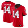 Gunner Stockton Georgia Bulldogs Football Red Home Game Jersey - All Stitched