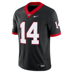 Alternative view of Gunner Stockton Georgia Bulldogs Football Black Alternate Game Jersey - All Stitched