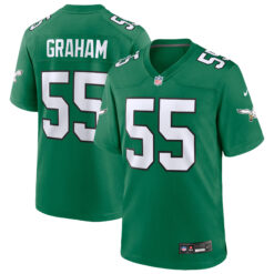 Brandon Graham Philadelphia Eagles Kelly Green Throwback Game Jersey - All Stitched