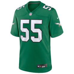 Alternative view of Brandon Graham Philadelphia Eagles Kelly Green Throwback Game Jersey - All Stitched