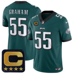 Brandon Graham Philadelphia Eagles Captain Patch Midnight Green Vapor F.U.S.E Limited Jersey - All Stitched