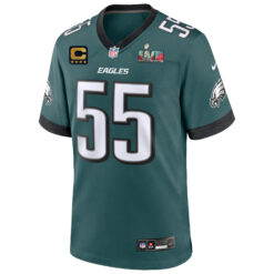 Alternative view of Brandon Graham Philadelphia Eagles Super Bowl LVII Midnight Green Game Jersey - All Stitched