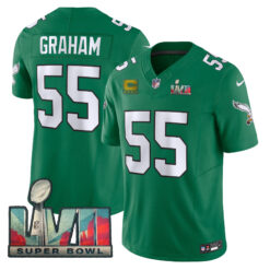 Brandon Graham Philadelphia Eagles Super Bowl LVII Kelly Green Throwback Vapor F.U.S.E Limited Jersey - All Stitched